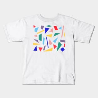 Retro 90's Pattern All Over Colorful Shapes Colorful 1990's Party All Over Pattern Vintage 1999 Era Print Kids T-Shirt